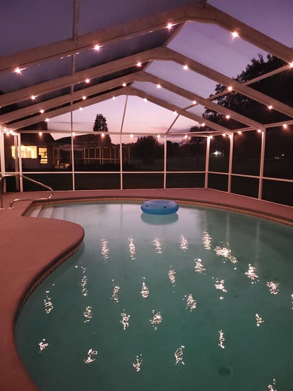 pool cage lighting