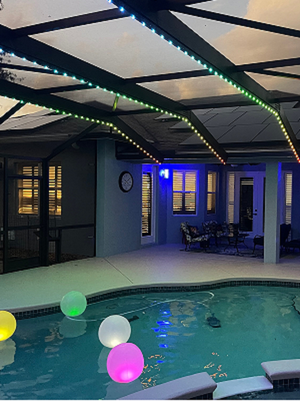 add lights to your pool enclosure