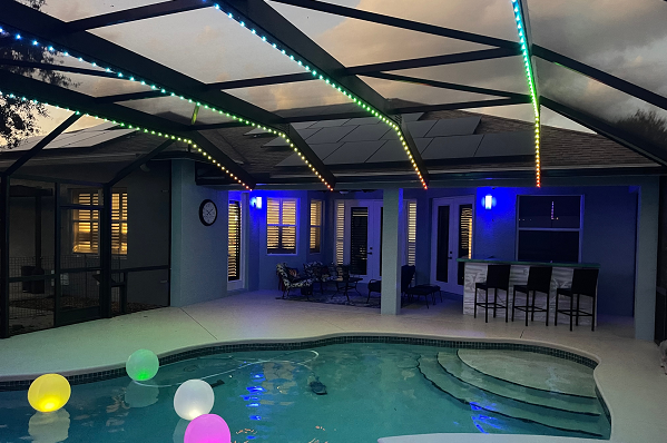 pool cage lights